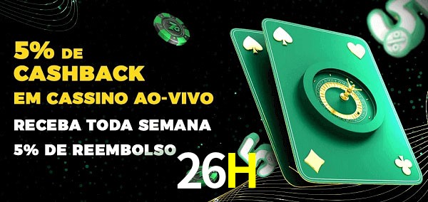 Promoções do cassino ao Vivo 26H